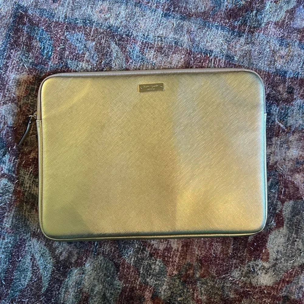 Kate Spade Metallic Gold Laptop Case